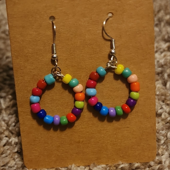 Free w/ Purchase Beaded Hoops - Picture 2 of 3